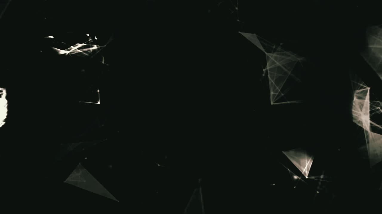 Abstract Geometrical low polygonal render animation