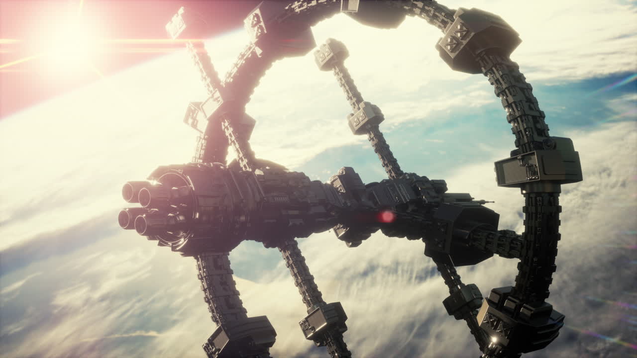 지구 근처의 외계인 모체선 nasa에 의해 제공 된 요소