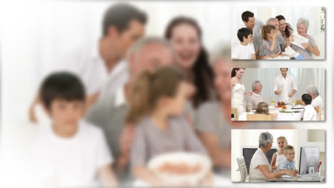 retrato de una familia entera