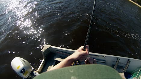 catching a northern pike boatside