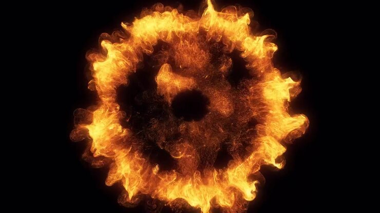 Dynamic Fiery Ring Expanding and Dissipating in Slow Motion