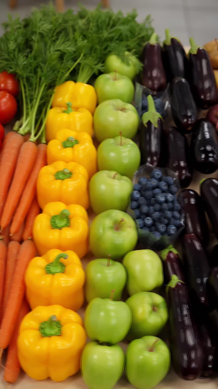 Frutas e Vegetais Orgânicos Frescos 4K