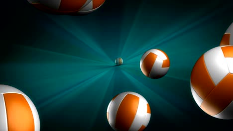 el trasfondo de las bolas de voleibol