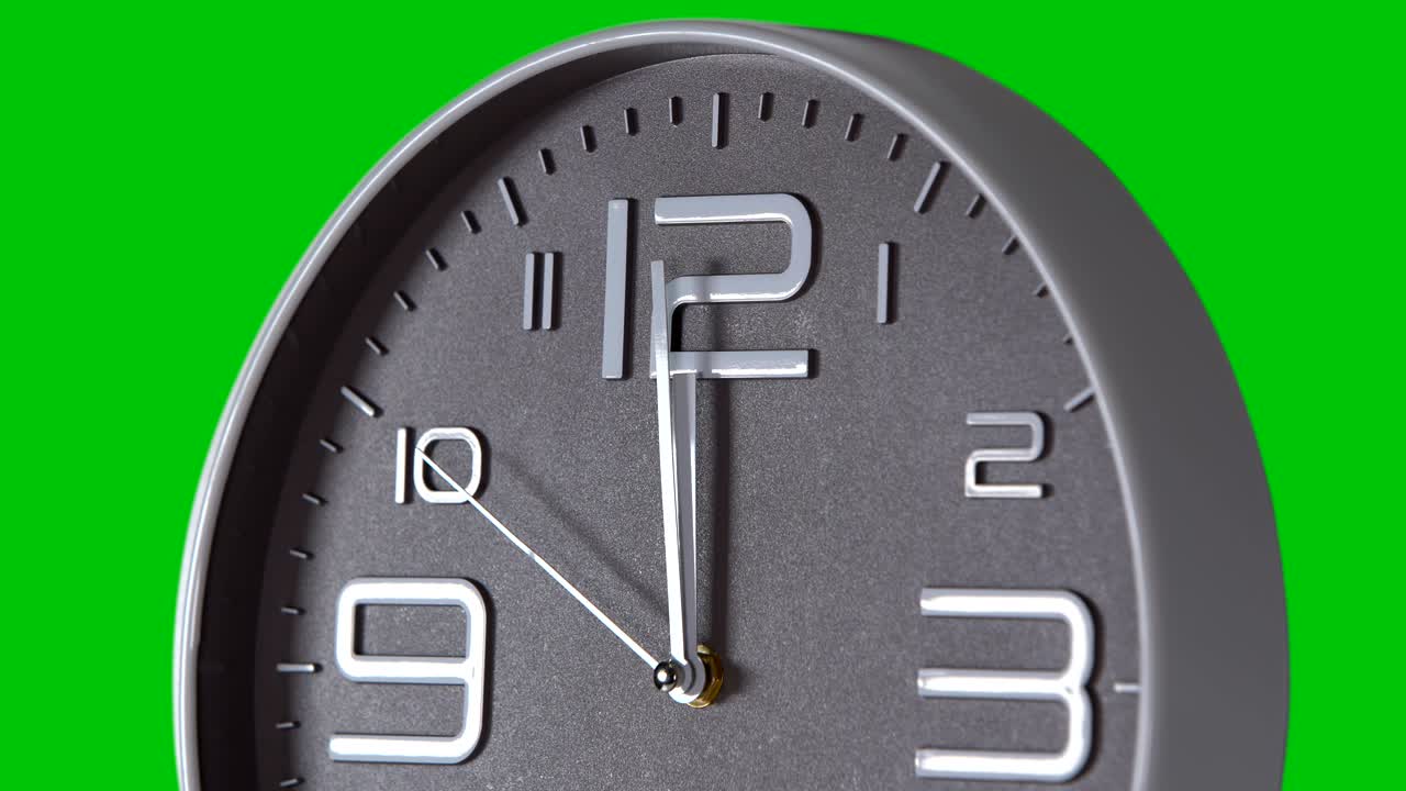 Wall clock on a green background