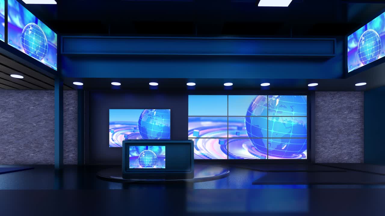 3D 가상 TV 스튜디오 뉴스