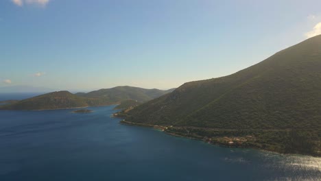 aerial-shot-of-mountains-and-islands-in-the-Ionian-sea