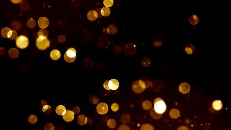 abstract glamour background for greetings and celebration. golden particles. seamless loop.