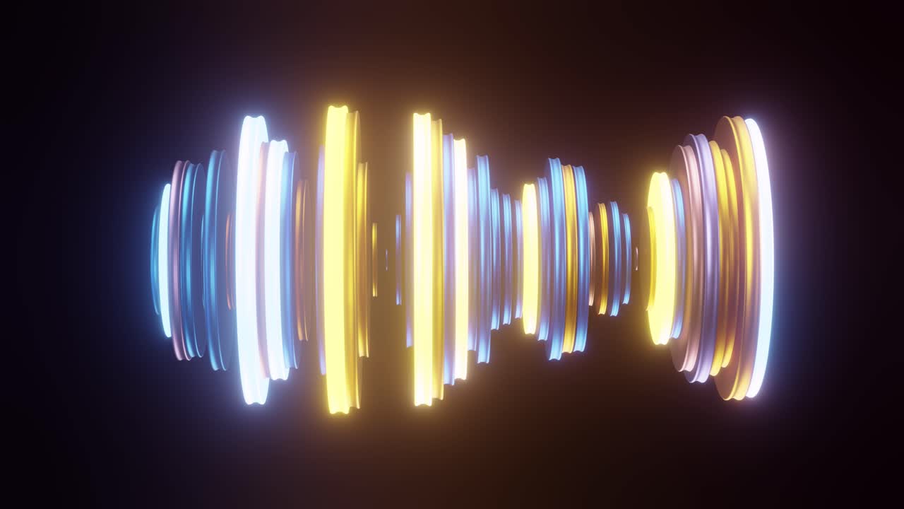Dynamic Neon Sound Wave Visualization Loop