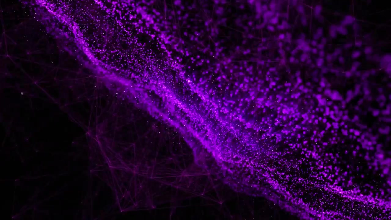 Abstracte paarse digitale deeltjes en netwerkverbindingen