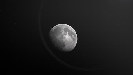 full moon in the space - animation