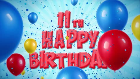 Happy 11th Birthday Graphic Design