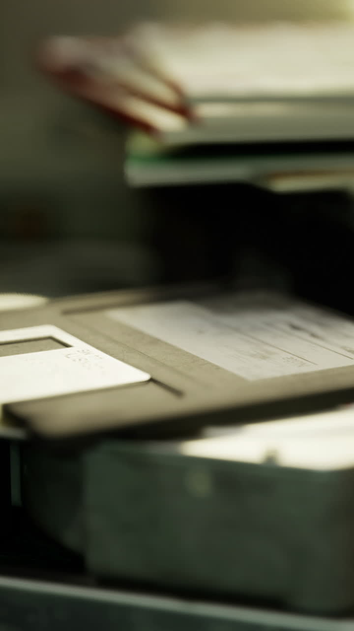 Technician workspace filled with diagnostic devices and equipment