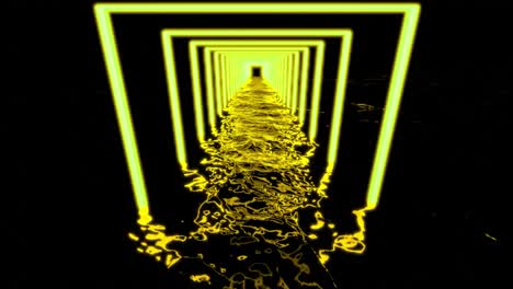 glowing neon tunnel in 3d