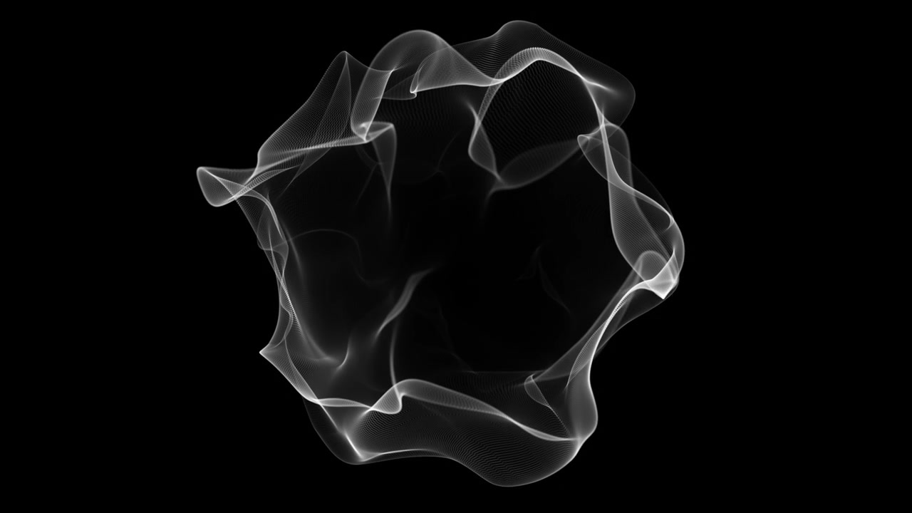 Loop di movimento continuo di sfera fluida bianca tenue