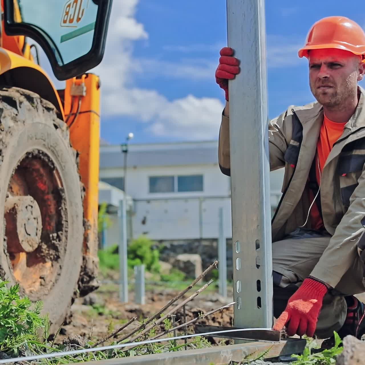 건설 현장에 건설 노동자