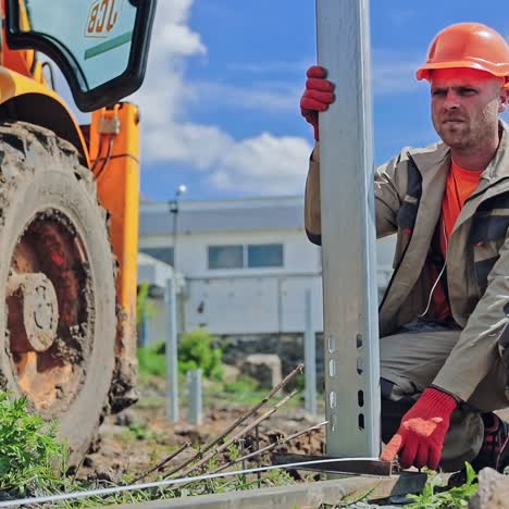 construction worker at construction site