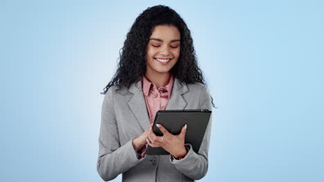 Business,-woman-and-tablet-in-studio-for-search