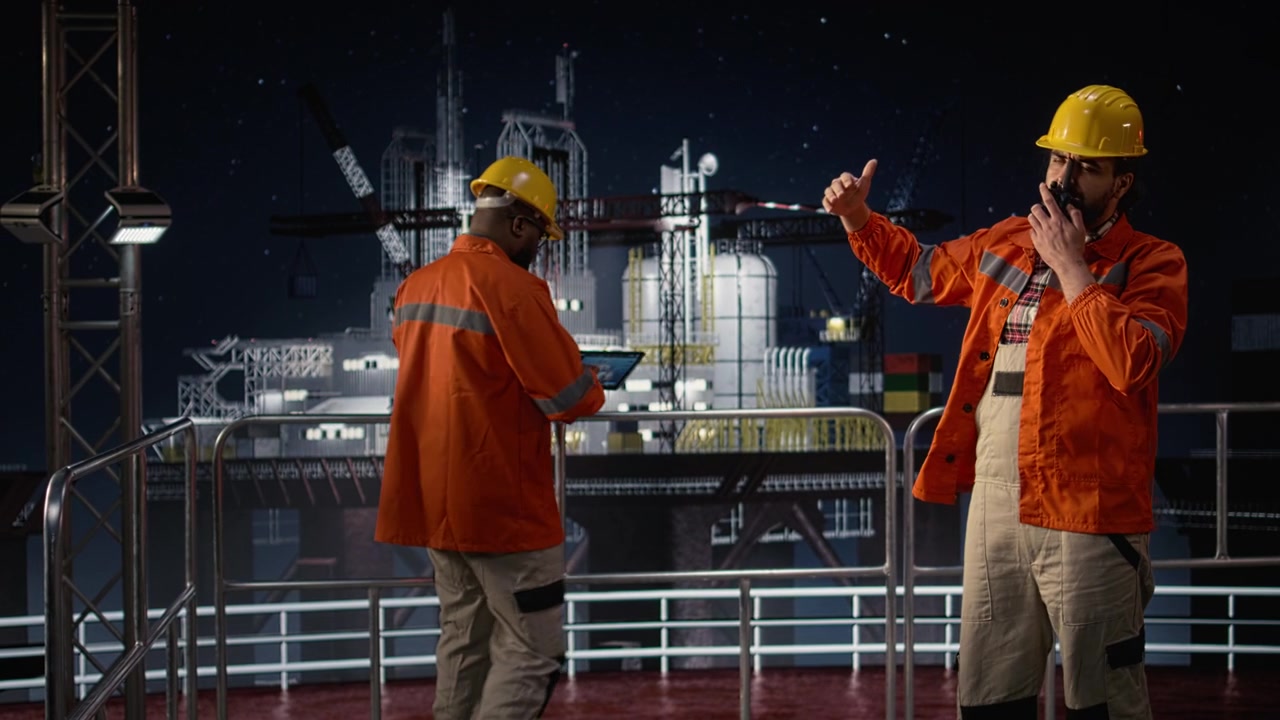 Koordinering af sikre forsyningsruter, global oliekrise og offshore platformsteam.