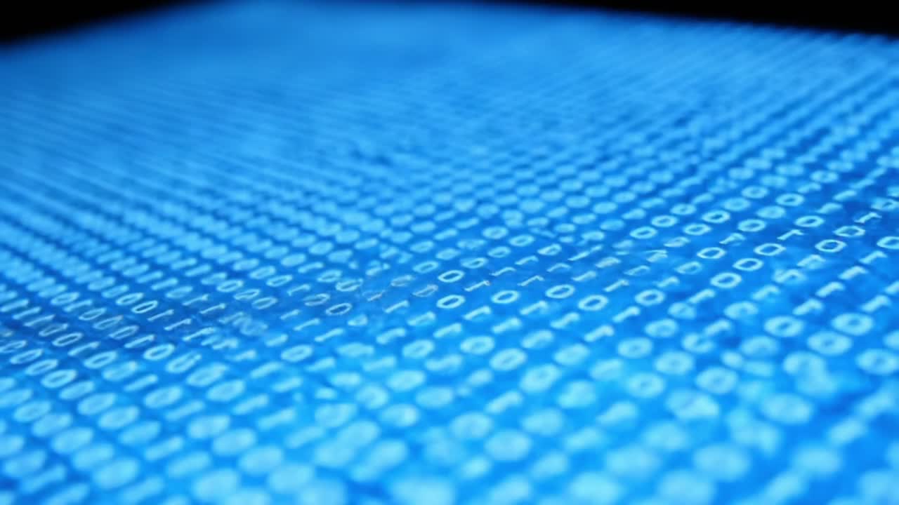 Exploring the Digital Landscape: A Close-up View of Binary Code Representing the Foundation of Modern Computing and Digital Communication