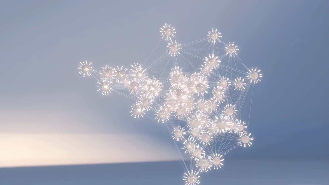 Abstract Glowing Network Connections