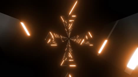 túnel de triángulo brillante abstracto