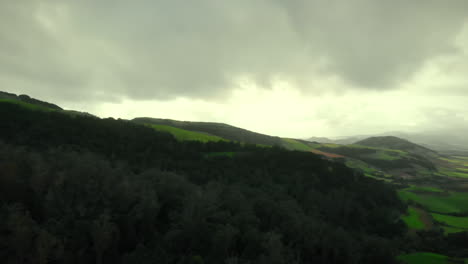 azores beautiful rainy panoramic landscape