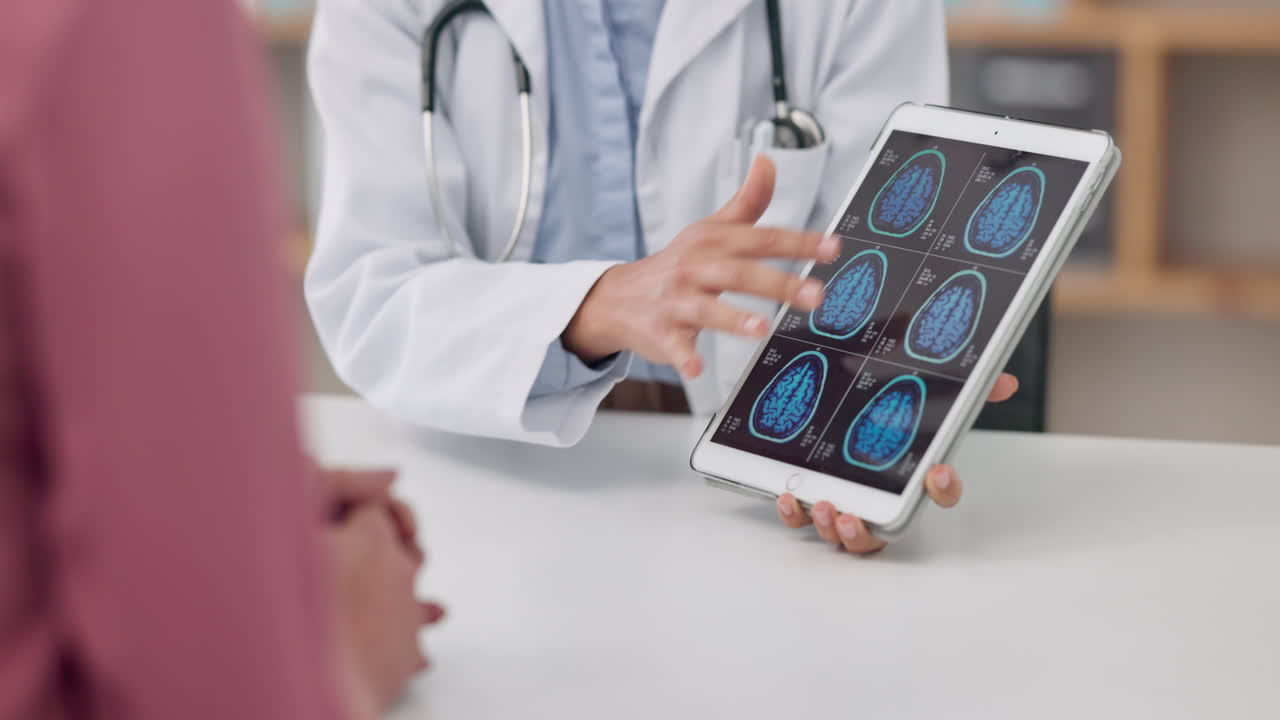 의사, 환자 및 태블릿에 대한 결과