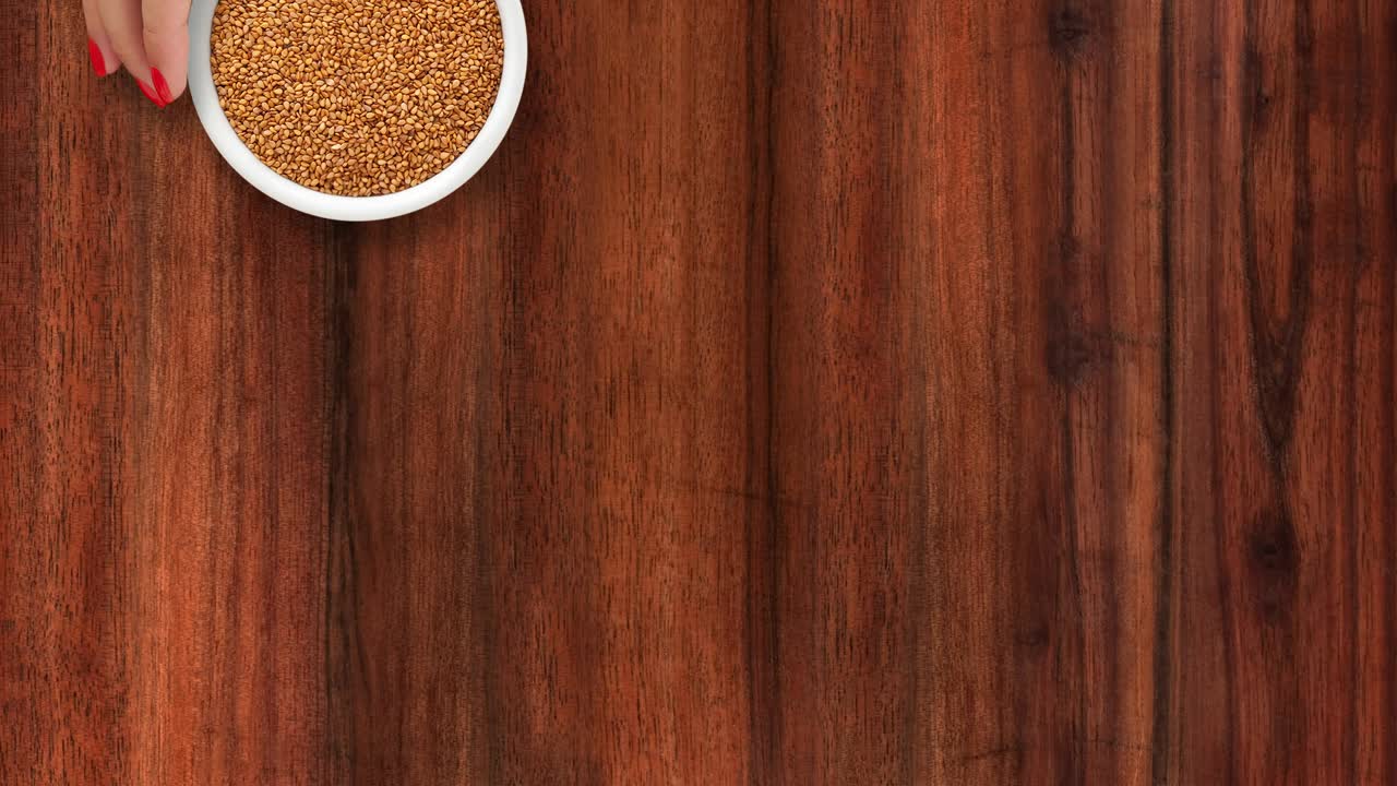Offering brown sesame seeds