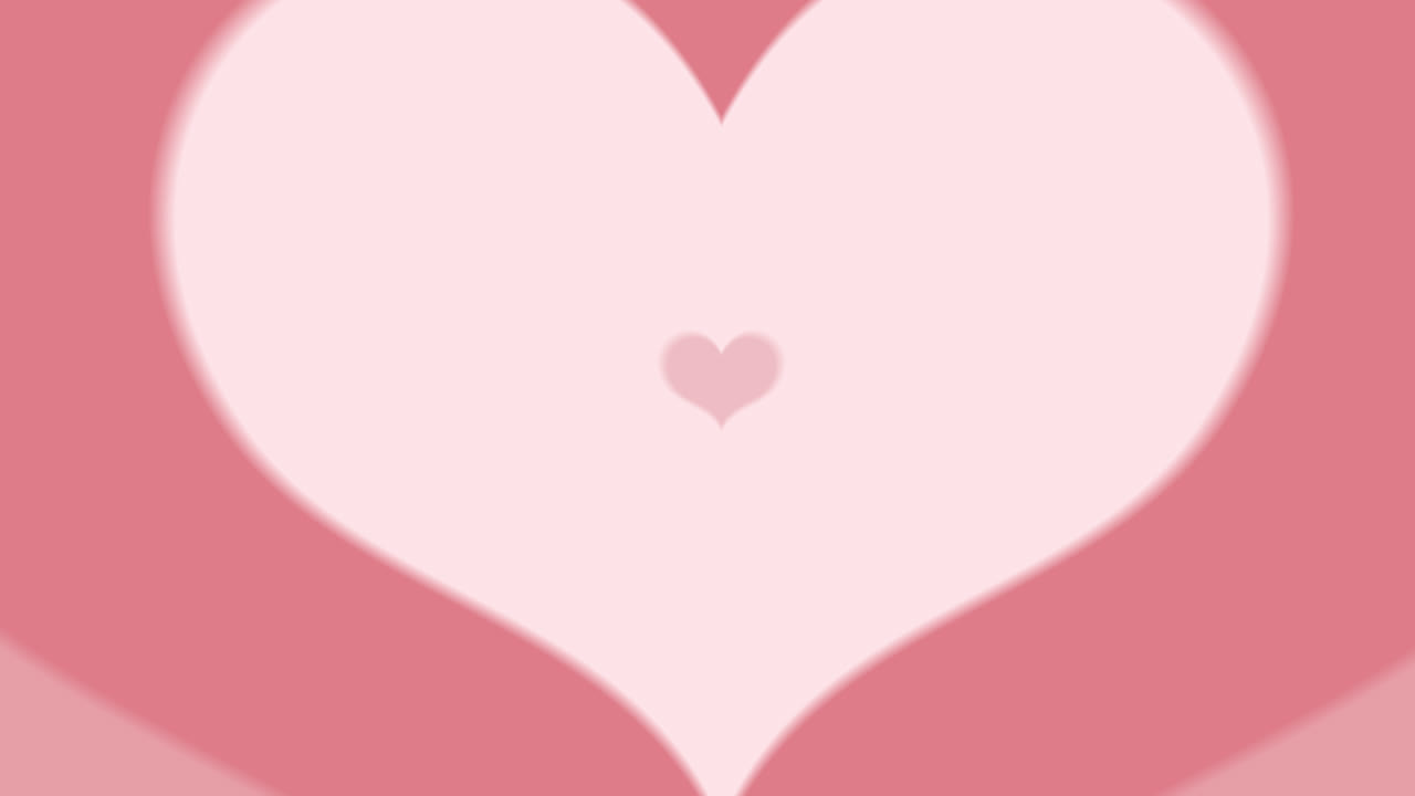 평평한 디자인의 모션 그래픽 야생 꽃 심장 배경