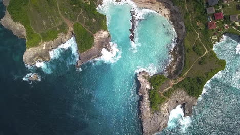 aerial view of beautiful pristine blue lagoon, bali destinations