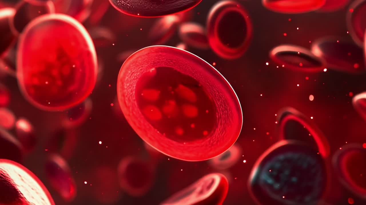 las células rojas de la sangre