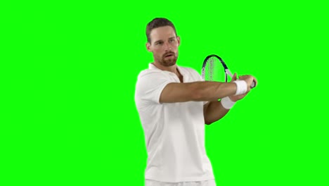 Jugador-Jugando-Con-Tenis
