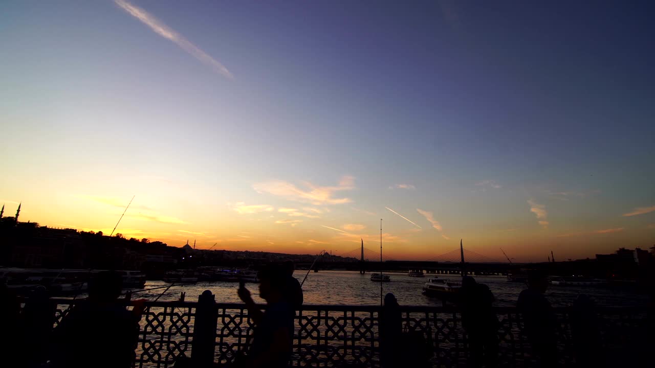 갈라타 다리 해가 지는 곳