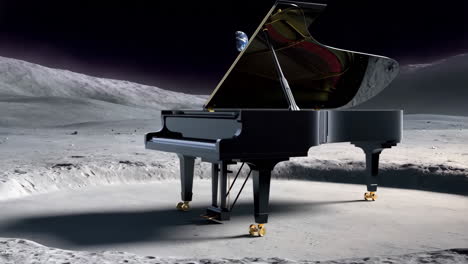 piano on the moon