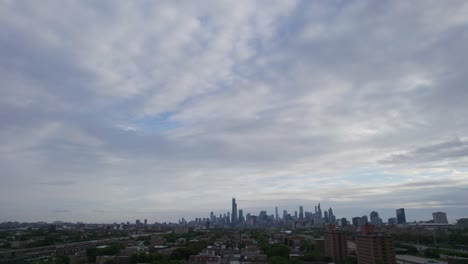 aerial timelapse of downtown city skyline