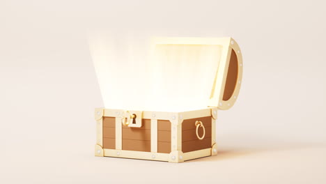 레트로 보물 상자와 선물 상자, 3d 렌더링