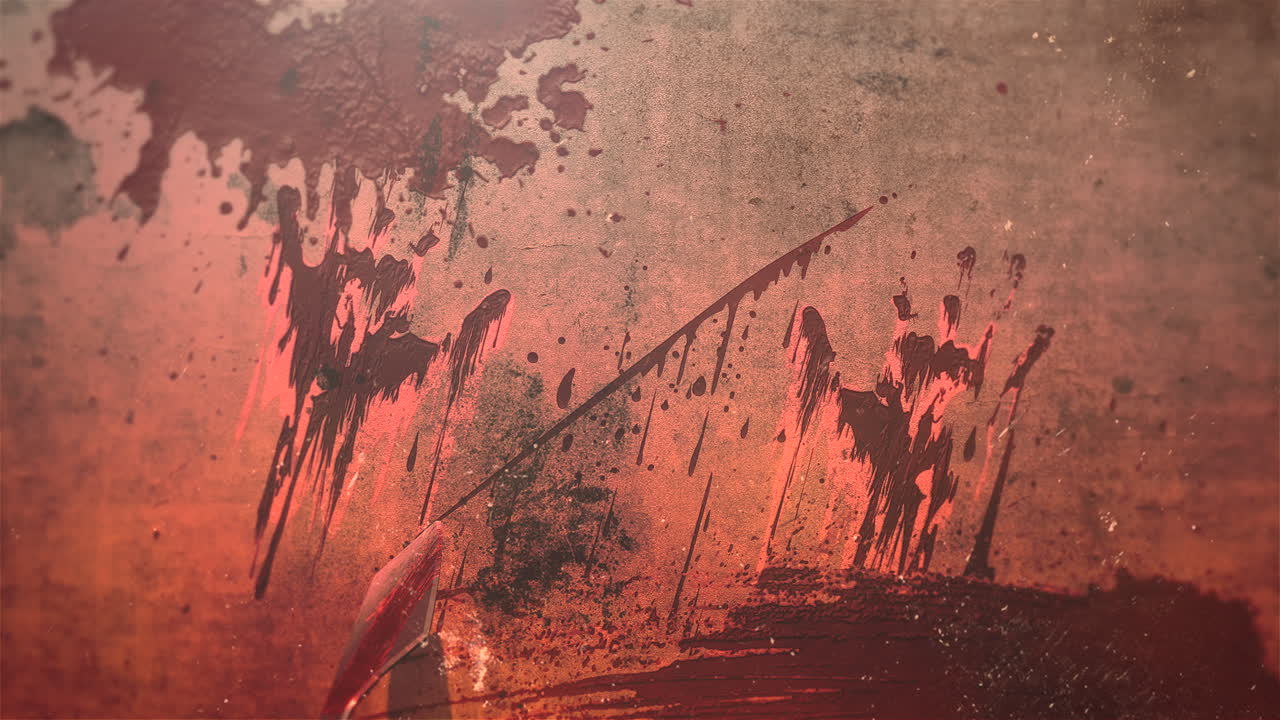 어두운 혈액 추상 배경 2와 애니메이션 신비로운 공포 배경