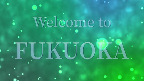 welcome to fukuoka message text animation motion graphics