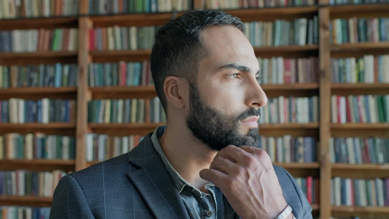 Young Guy From The Middle East In The Library.