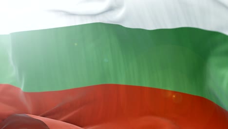 bulgaria flag slow waving background. 4k close up flag waving. seamless loop