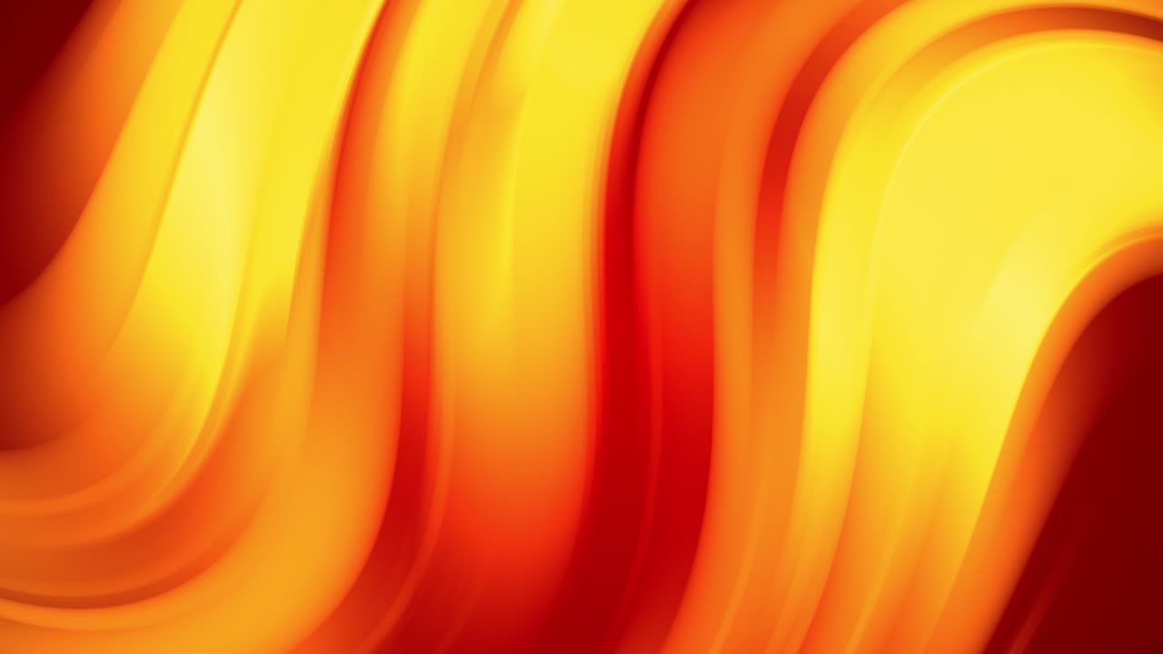 un gradiente rojo amarillo de un color de fuego brillante cambia lenta y cíclicamente. animación abstracta en bucle sin costuras 4k suave. renderizado en 3d de líneas curvas. 22