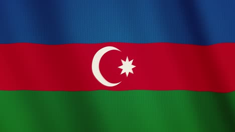 azerbaijan flag waving animation. full screen. symbol of the country