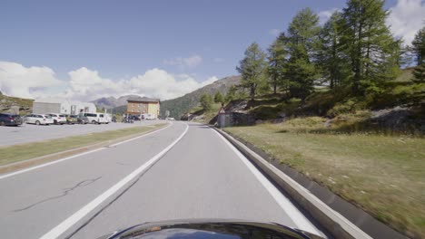 driving on the simplon pass in switzerland