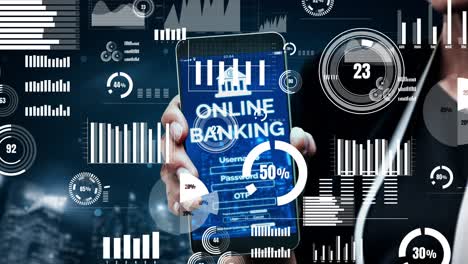 online banking for digital money technology conceptual