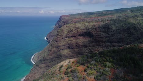 aerial drone view of kauai hawaii napali coast polihale beach and waimea canyon