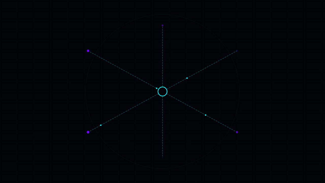 Abstract Motion Graphic of Rotating Geometric Lines and Dots