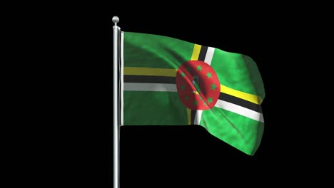 dominica flag animation background 4k