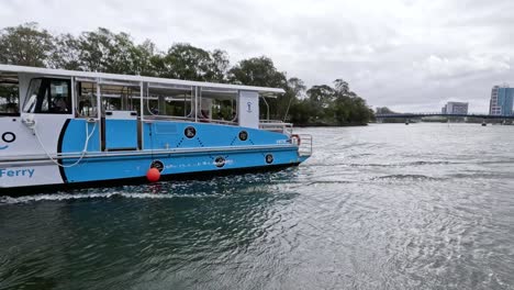 boat ride along a river with city views