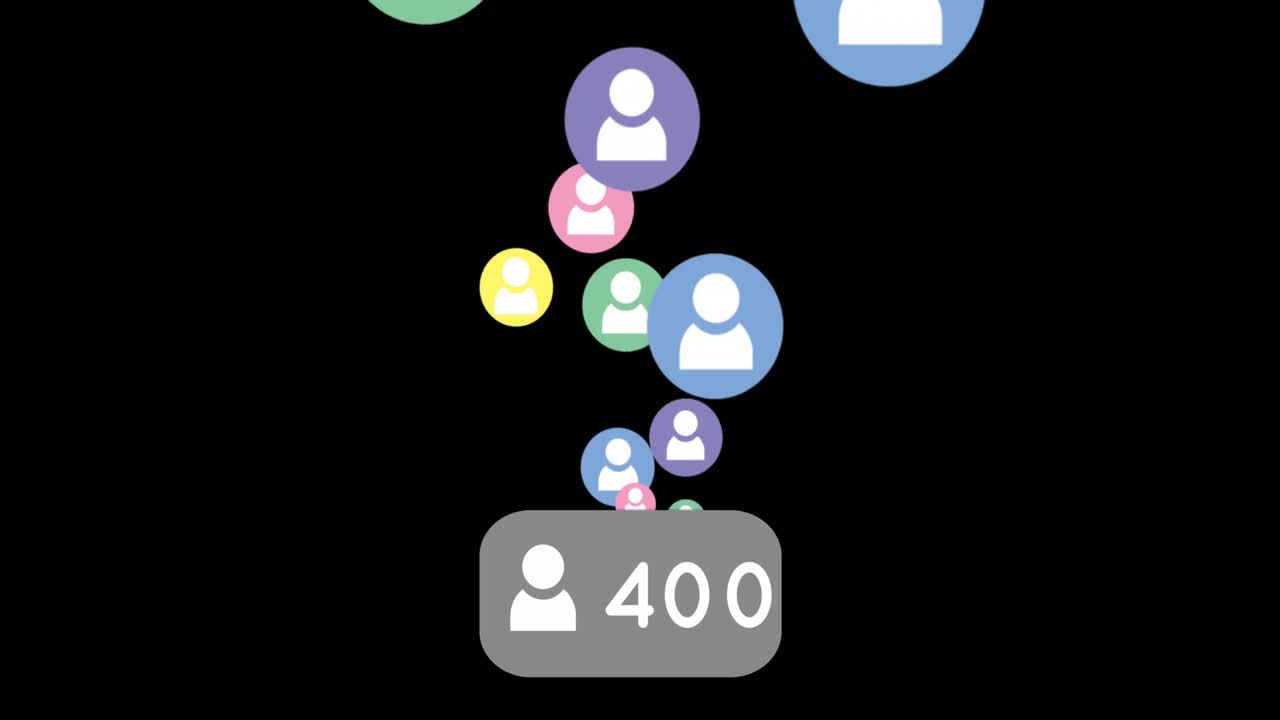 Profile icons and numbers for social media 4k