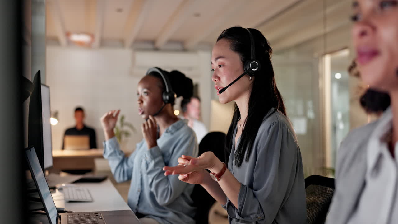 Business people, call center